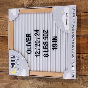 Moon and stars Letterboard